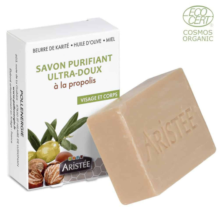 Savon purifiant ultra-doux à la Propolis bio - Apaise et hydrate toutes les peaux - Pour toute la famille | Pollenergie.fr