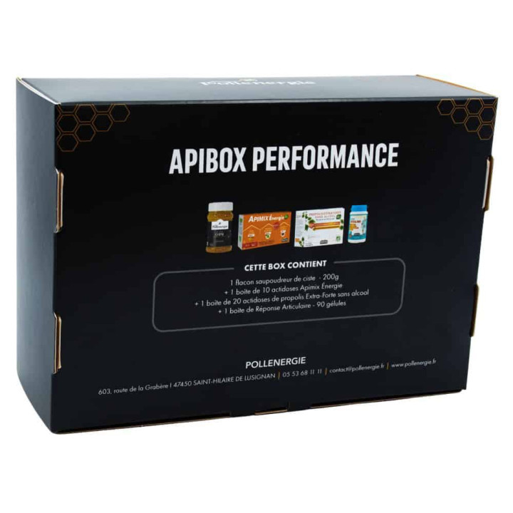 Apibox Performance : Nutrition sportive naturelle & produits de la ruche - Énergie, récupération et protection | Pollenergie.fr