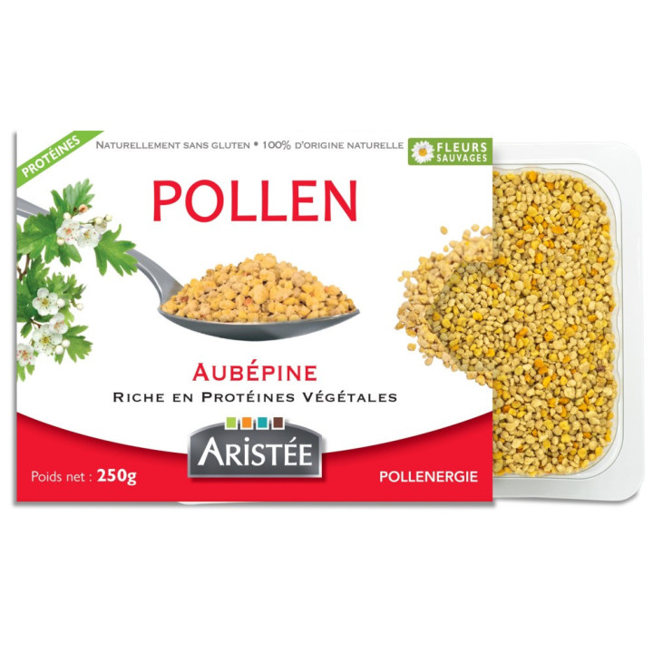 Fresh hawthorn bee pollen, naturally rich in plant proteins - Steak from the hive and the bees | Pollenergie.fr