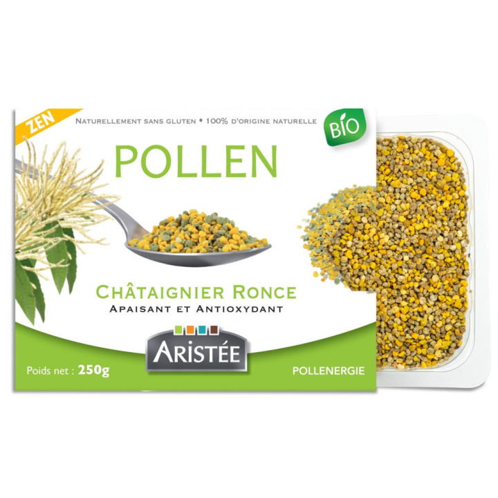 Pollen bio de Châtaignier et ronce : apaisant et antioxydant - Combattre le stress et l'anxiété naturellement | Pollenergie.fr