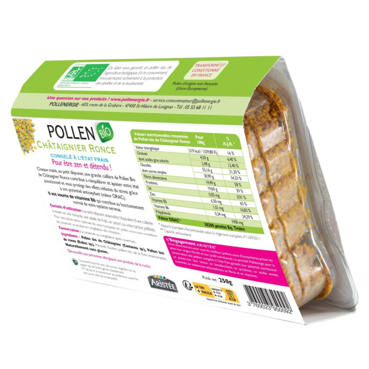 Pollen bio de Châtaignier et ronce : apaisant et antioxydant - Combattre le stress et l'anxiété naturellement | Pollenergie.fr