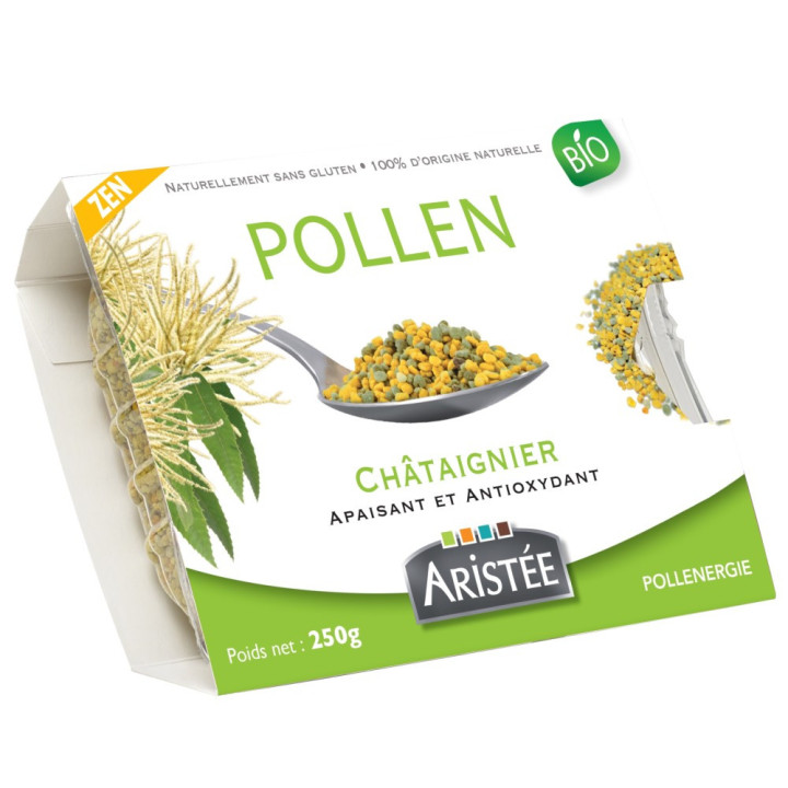 Pollen bio de Châtaignier : Apaisant & Antioxydant - Superaliment de la ruche récolté par les Abeilles | Pollenergie.fr