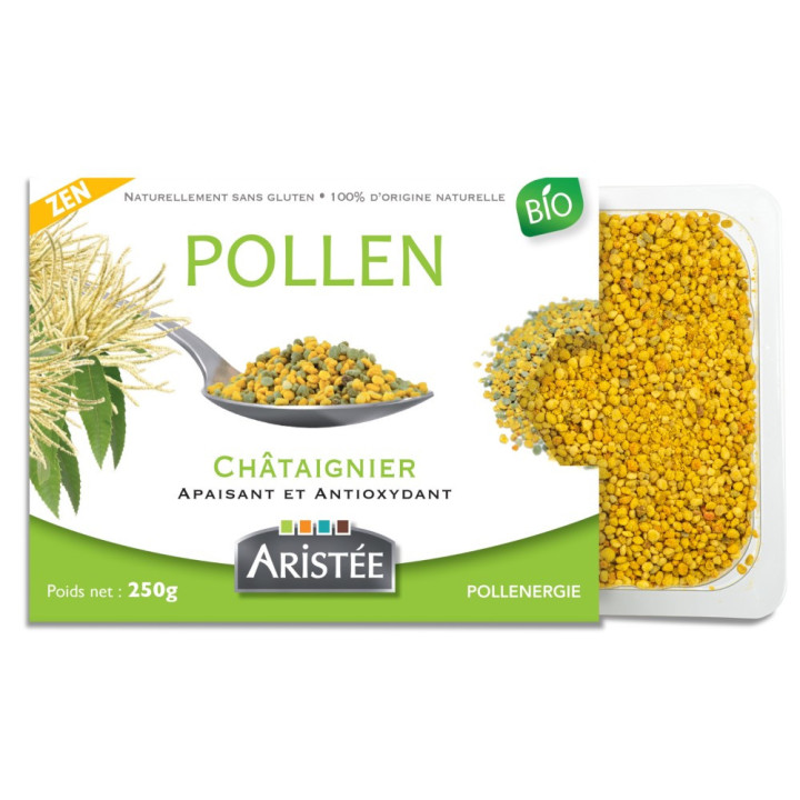 Pollen bio de Châtaignier : Apaisant & Antioxydant - Superaliment de la ruche récolté par les Abeilles | Pollenergie.fr
