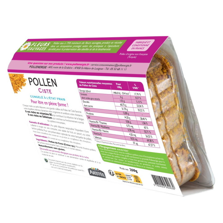 Pollen frais de Ciste "fleurs sauvages", soutien de la sphère intestinale | Fatigue & troubles intestinaux | Pollenergie.fr