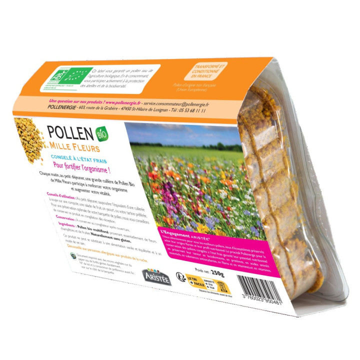 Pollen bio de Mille Fleurs, le superaliment vivant des Abeilles - Vitalité physique et intellectuelle | Pollenergie.fr