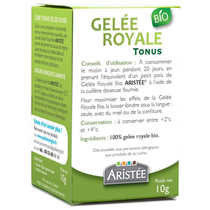 Gelée Royale française bio 100% fraîche - Combattre la fatigue et améliorer sa mémoire - Caviar de la ruche | Pollenergie.fr