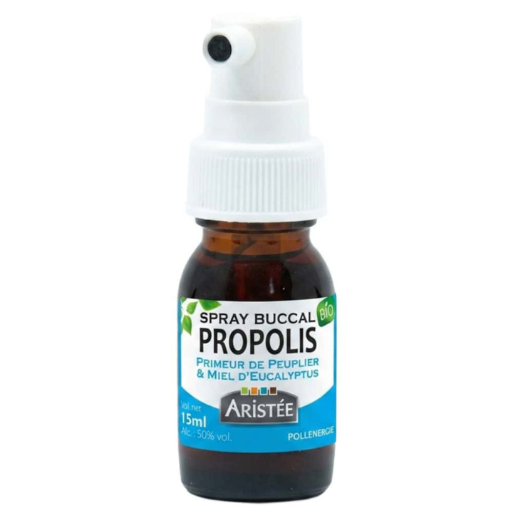 Spray à la Propolis bio de peuplier et Miel d'eucalyptus - Protéger la sphère ORL et soulager les maux de gorge | Pollenergie.fr