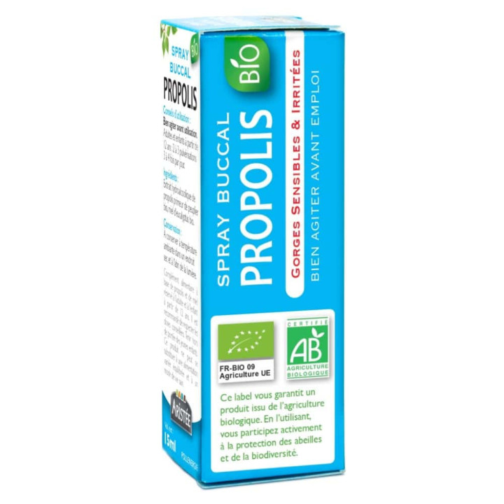 Spray à la Propolis bio de peuplier et Miel d'eucalyptus - Protéger la sphère ORL et soulager les maux de gorge | Pollenergie.fr