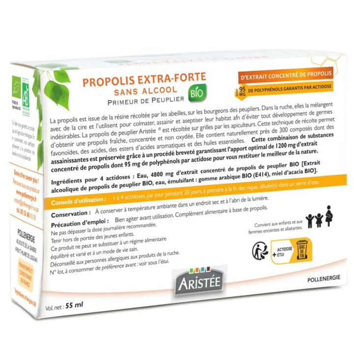 Propolis bio de peuplier sans alcool, bouclier naturel de la ruche - Défenses naturelles des enfants et adultes | Pollenergie.fr
