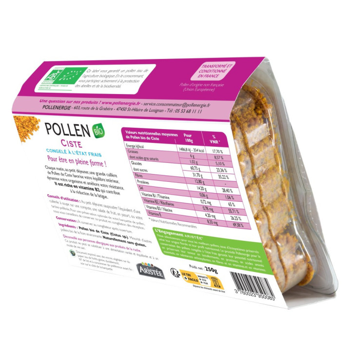 Pollen frais de ciste BIO, allié naturel des intestins et protection - Vitalité physique et intellectuelle | Pollenergie.fr