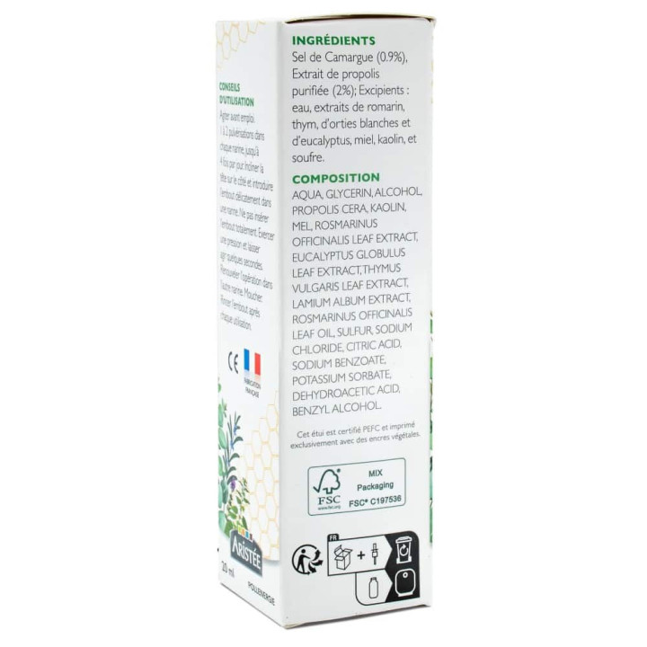 Spray nasal à la propolis : dégage et adoucit le nez, facilite la respiration - Dispositif médical dès 3 ans | Pollenergie.fr