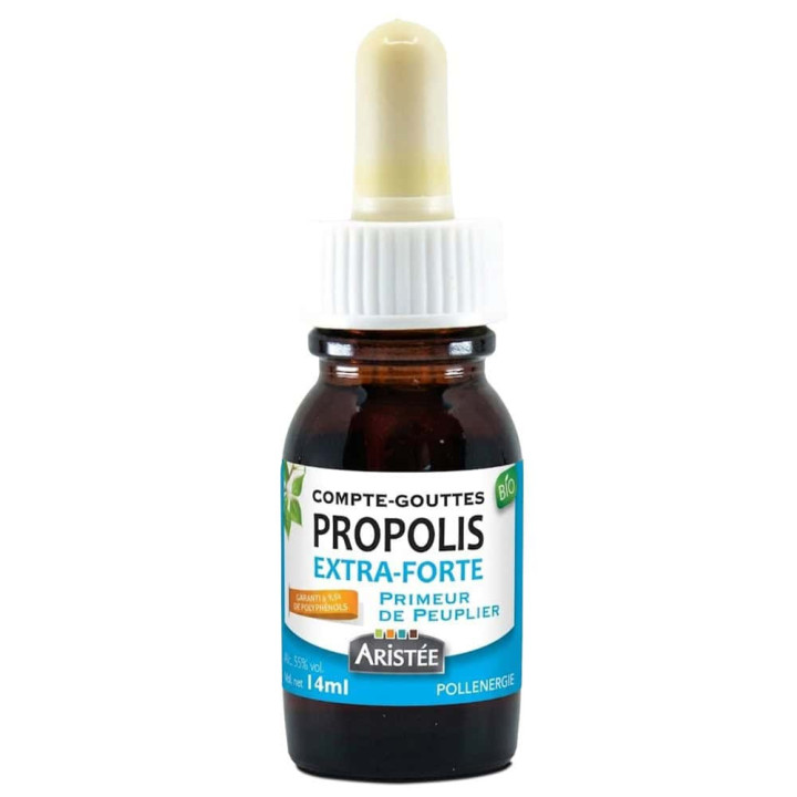 Propolis brune bio de Peuplier en compte-gouttes - Protection sphère ORL, combattre localement une infection | Pollenergie.fr