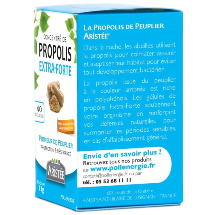 Propolis extra-forte de Peuplier, bouclier naturel de l'organisme -  Antiseptique des abeilles à large spectre| Pollenergie.fr