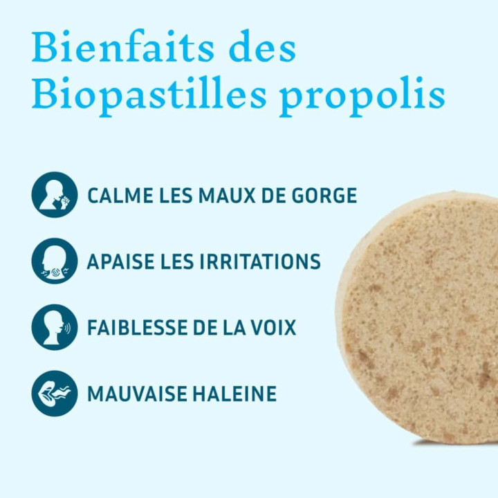Pastilles à la Propolis bio & citron sans sucre ajouté - Soulager les maux de gorge et protéger la sphère ORL | Pollenergie.fr