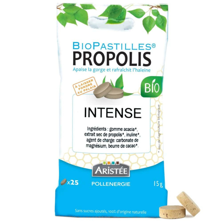 Pastilles à la propolis, apaise la gorge et rafraichit l'haleine - Toux et irritations - Sans sucre ni cuisson | Pollenergie.fr