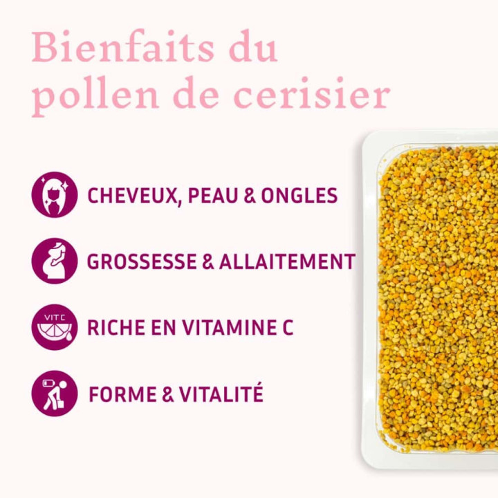 Renforcer ses cheveux avec les Pollens congelés de ciste et cerisier -  Cheveux sains, denses et forts | Pollenergie.fr
