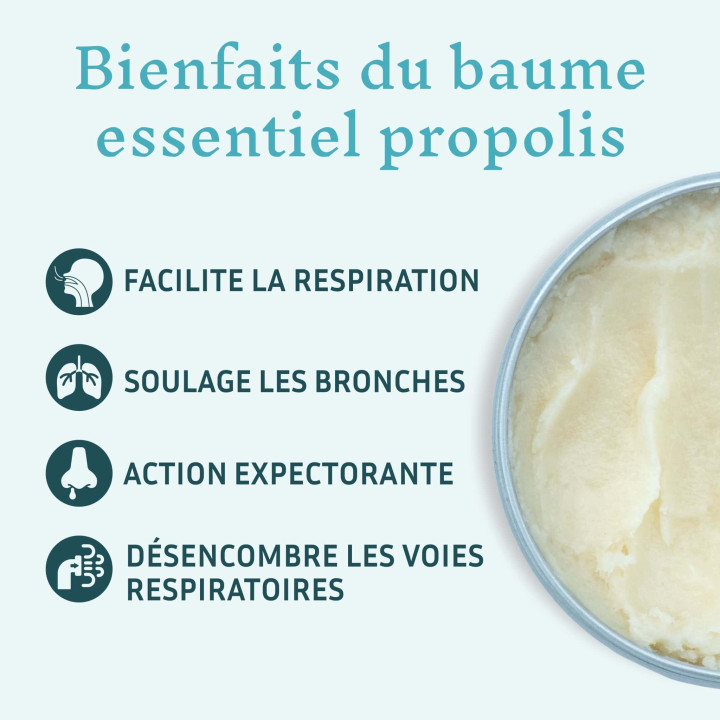 Baume essentiel Propolis & Ravintsara - Soulager bronches et les voies respiratoires naturellement | Pollenergie.fr