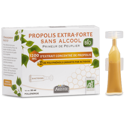 PROPOLIS EXTRA-FORTE PEUPLIER SANS ALCOOL BIO