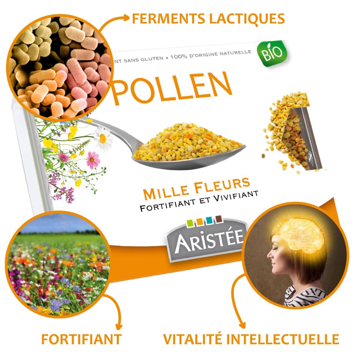 Pollen bio Mille Fleurs  Aliment Vitalité des Abeilles