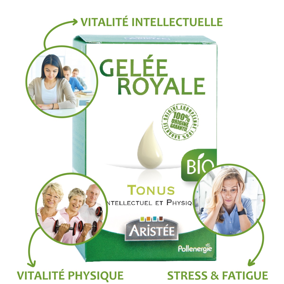 Gelée royale bio - Offre 4 flacons de 7g (1 mois tonus)