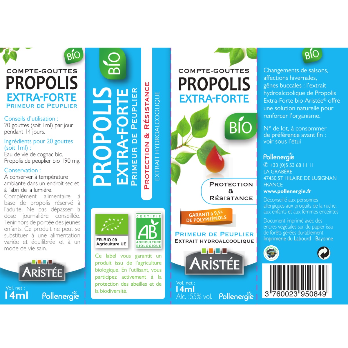 Propolis Bio francaise : Flacon compte goutte 15 ml pure et naturelle -  Dietaroma
