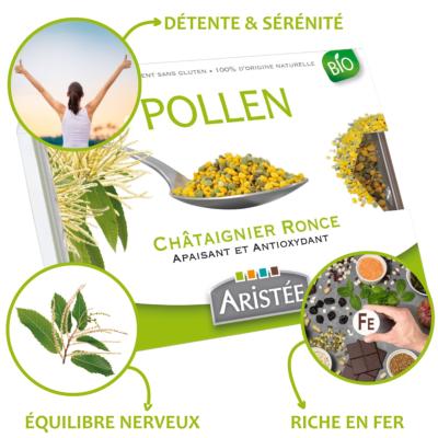 Pollen congel  l'tat frais de chtaignier ronce Ariste