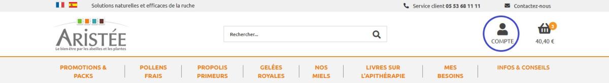 Créer son compte client Aristée®