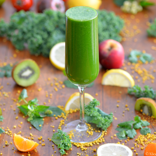 Jus vert dtox et harmonisant