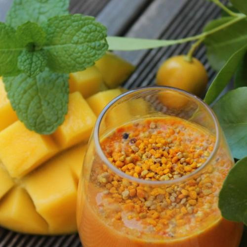 Jus de fruits tout alcalin au pollen de bruyère